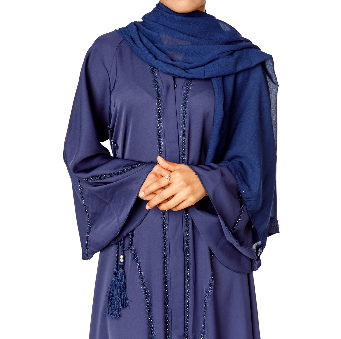 Umbrella Cut Abaya (Navy Blue)