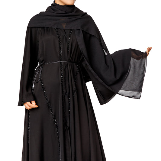 Umbrella Cut Abaya (Black)