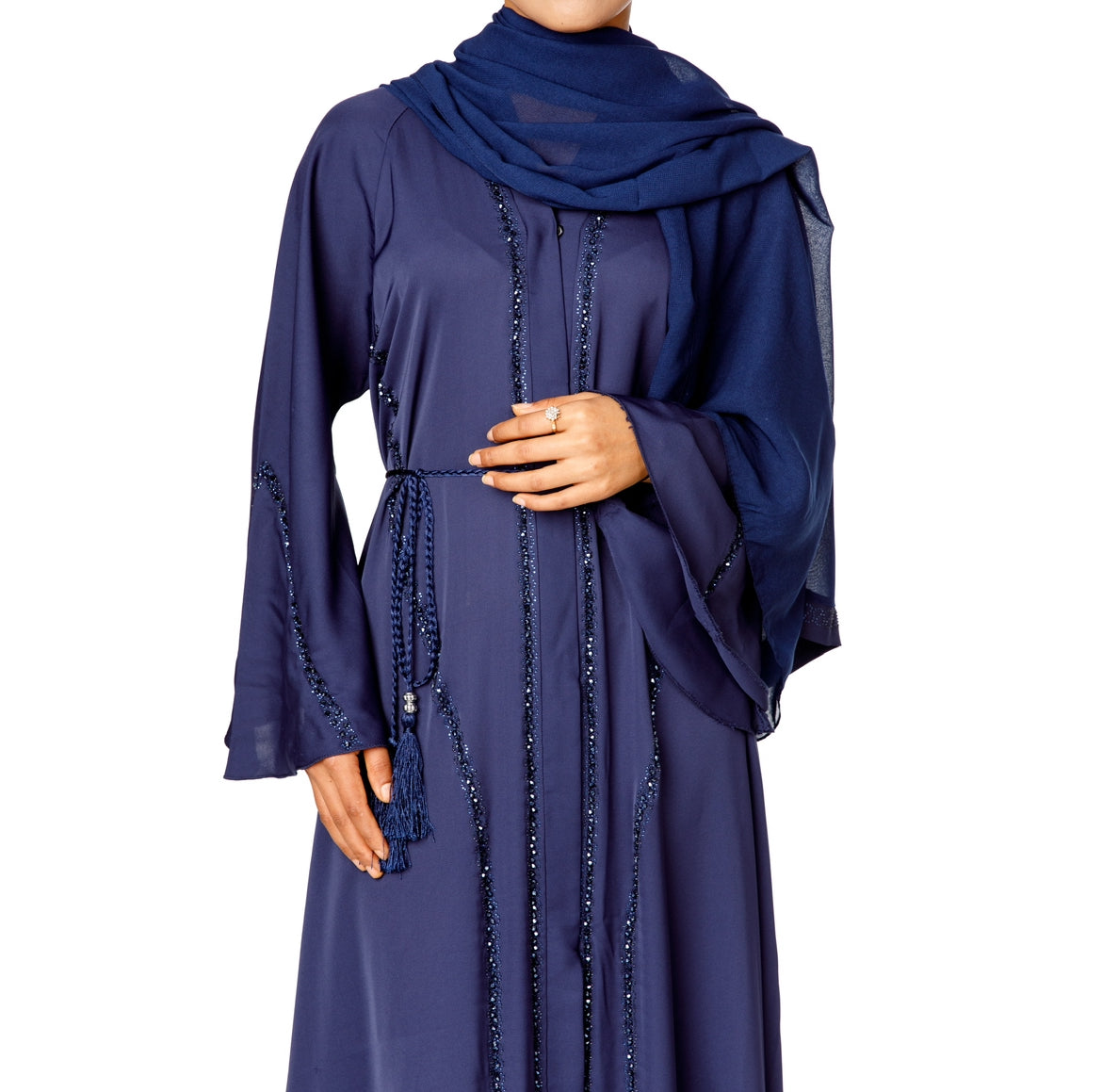 Umbrella Cut Abaya (Navy Blue)