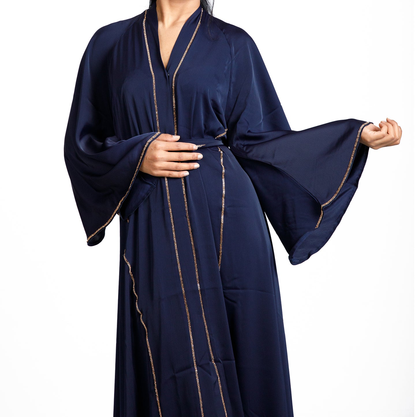 Gem Abaya (Black and Navy)